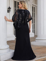 ever CELINE|Lace Sequin Shirt Bodycon Floor-Length Mother DressZola