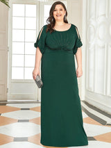 pretty VICOTIRE|Simple Plus Size Bodycon Maxi Mermaid Wedding Guest Dress