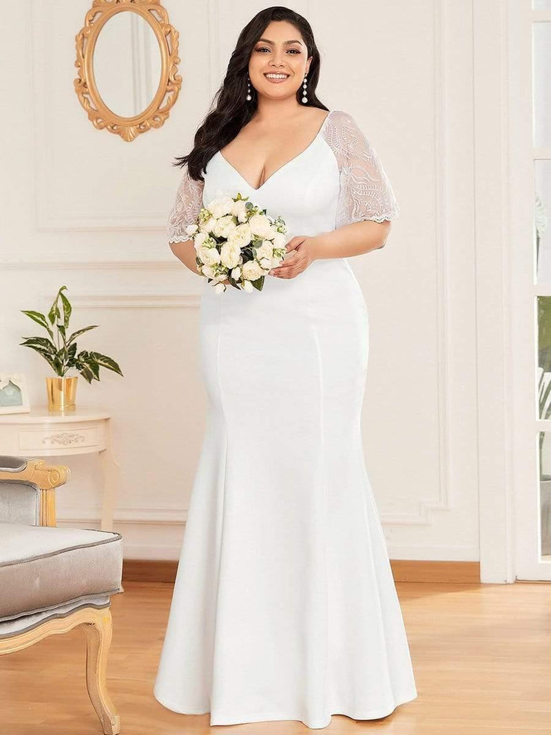 ever SLOANE|Sexy V Neck Maxi Bodycon Evening Dress with Flare Sleeves