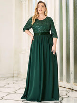 pretty FLORENCE|Plus Size Women's Long Chiffon & Sequin Evening Dresses for Mother of the Bride