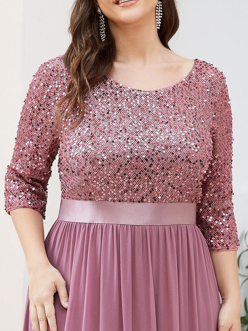 pretty FLORENCE|Plus Size Women's Long Chiffon & Sequin Evening Dresses for Mother of the Bride