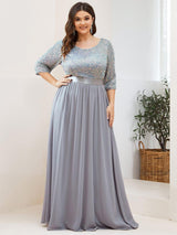 pretty FLORENCE|Plus Size Women's Long Chiffon & Sequin Evening Dresses for Mother of the Bride
