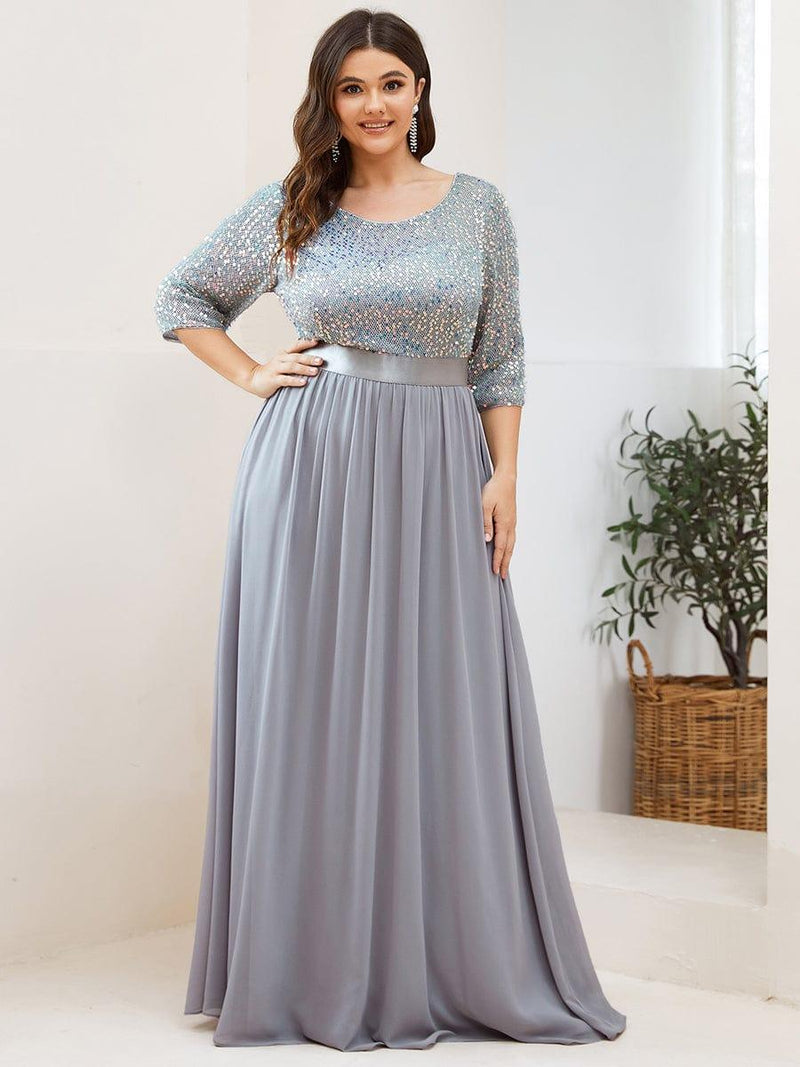 pretty FLORENCE|Plus Size Women's Long Chiffon & Sequin Evening Dresses for Mother of the Bride