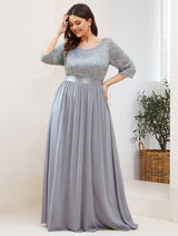 pretty FLORENCE|Plus Size Women's Long Chiffon & Sequin Evening Dresses for Mother of the Bride