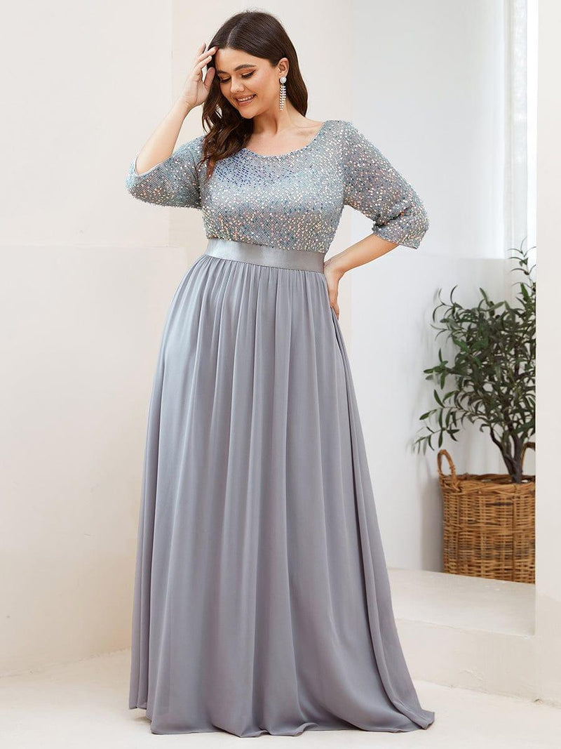 pretty FLORENCE|Plus Size Women's Long Chiffon & Sequin Evening Dresses for Mother of the Bride