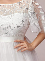 pretty SAPHIR|Plus Size Women's Embroidery Evening Dresses with Short Sleeve