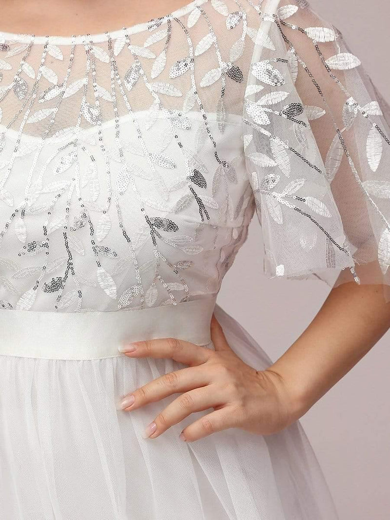 pretty SAPHIR|Plus Size Women's Embroidery Evening Dresses with Short Sleeve