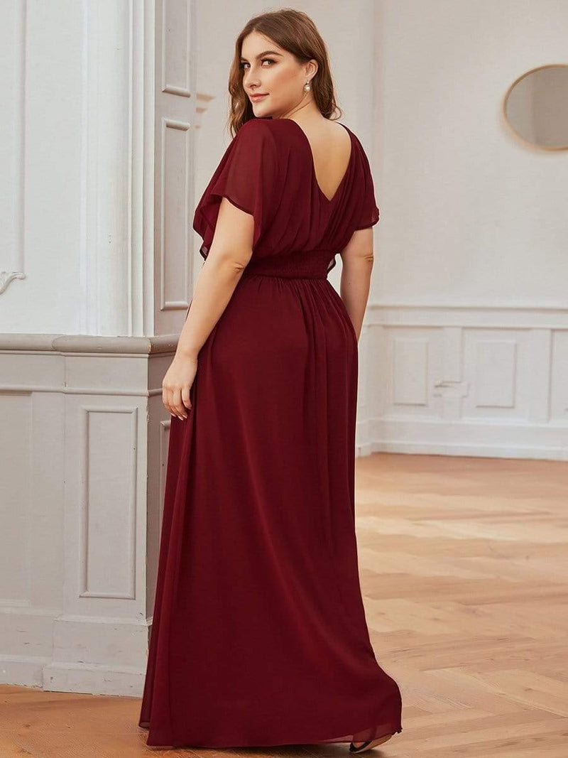 ever AMBRYN|Women's A-Line Empire Waist Maxi Chiffon Evening Dress