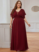 ever AMBRYN|Women's A-Line Empire Waist Maxi Chiffon Evening Dress