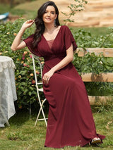 ever AMBRYN|Women's A-Line Empire Waist Maxi Chiffon Evening Dress