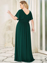 ever AMBRYN|Women's A-Line Empire Waist Maxi Chiffon Evening Dress