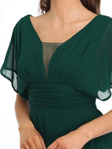 ever AMBRYN|Women's A-Line Empire Waist Maxi Chiffon Evening Dress