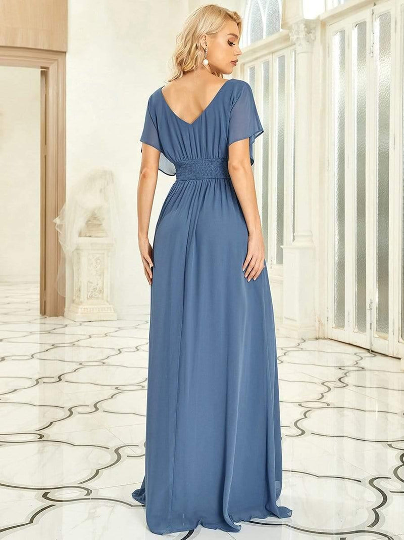 ever AMBRYN|Women's A-Line Empire Waist Maxi Chiffon Evening Dress