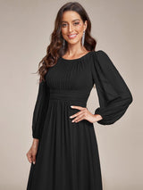 ever CELESTE|Chiffon High Empire Waist Puff Sleeve Mother Dress