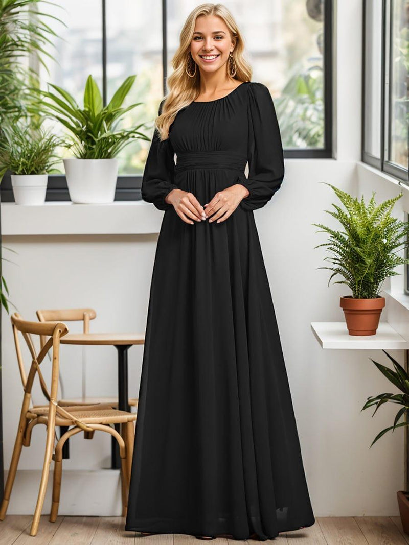 ever CELESTE|Chiffon High Empire Waist Puff Sleeve Mother Dress