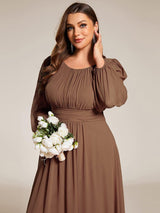 ever CELESTE|Chiffon High Empire Waist Puff Sleeve Mother Dress