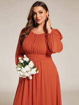 ever CELESTE|Chiffon High Empire Waist Puff Sleeve Mother Dress