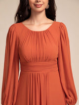 ever CELESTE|Chiffon High Empire Waist Puff Sleeve Mother Dress