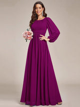 ever CELESTE|Chiffon High Empire Waist Puff Sleeve Mother Dress