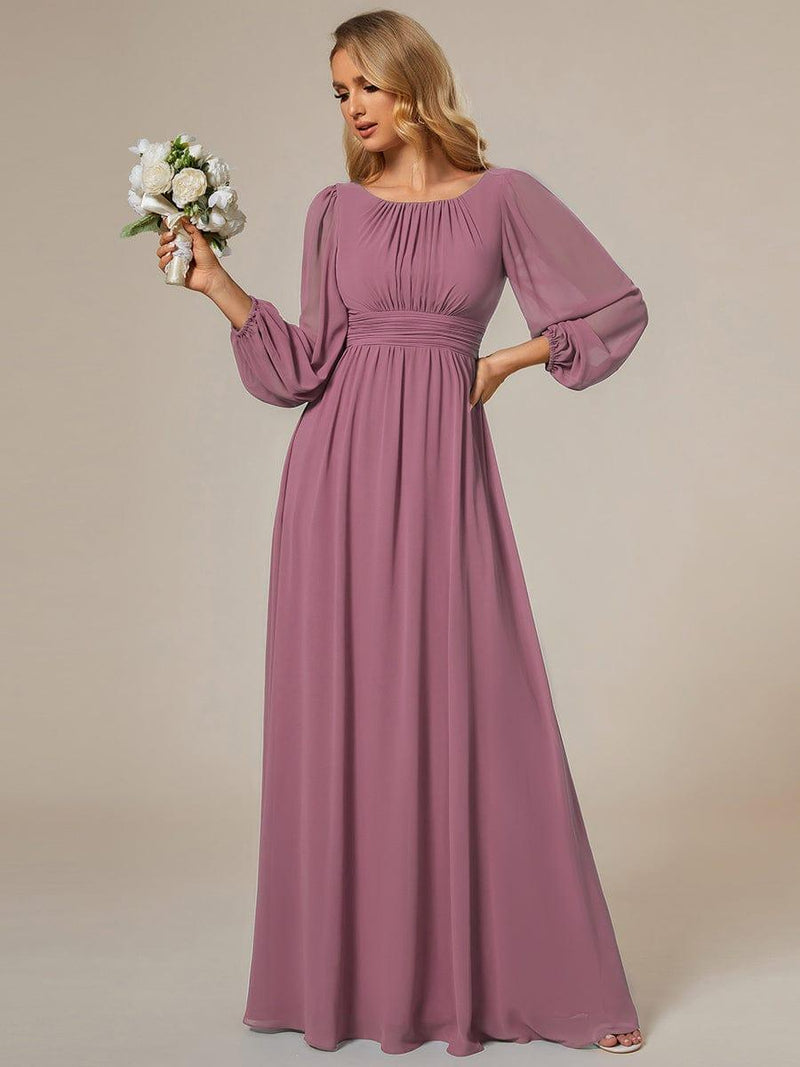 ever CELESTE|Chiffon High Empire Waist Puff Sleeve Mother Dress