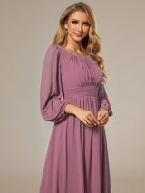 ever CELESTE|Chiffon High Empire Waist Puff Sleeve Mother Dress