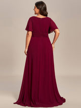 ever KIMORA|Simple Chiffon Pleated A-Line Bridesmaid Dress