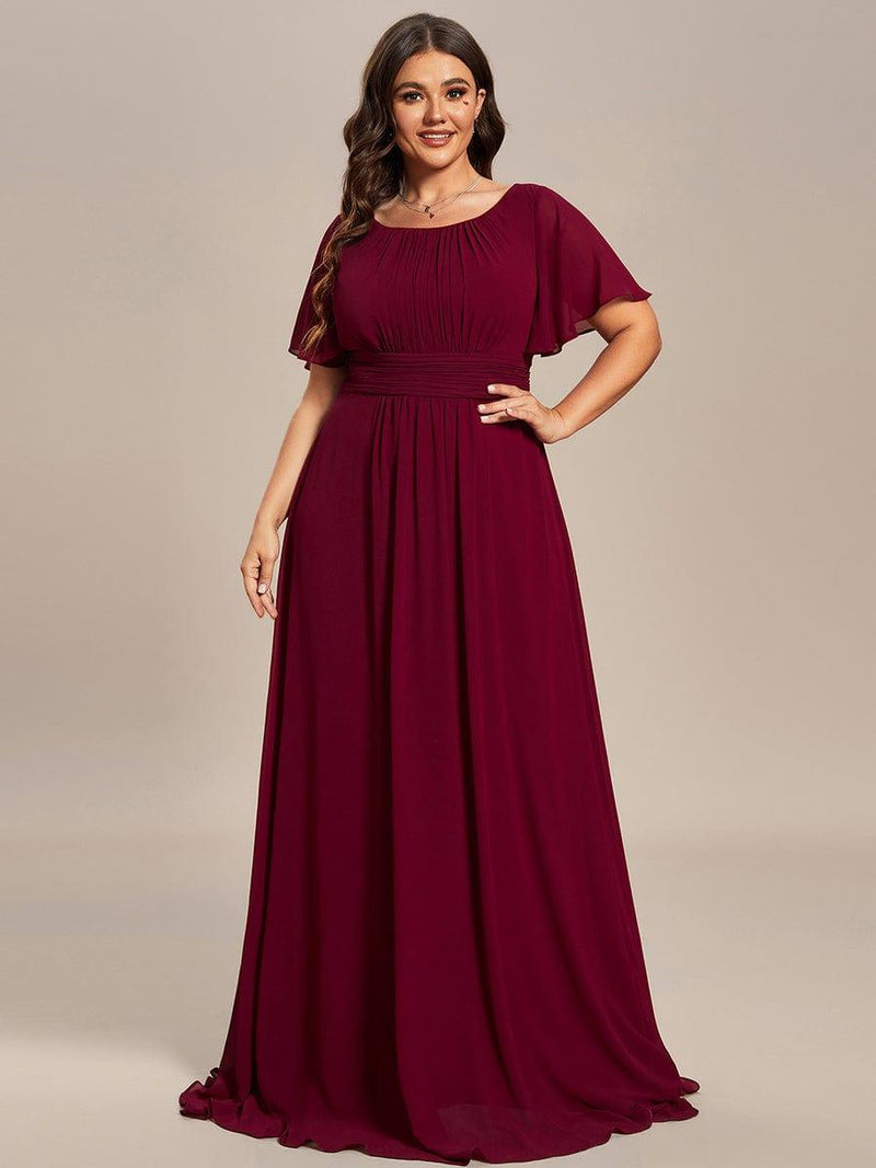 ever KIMORA|Simple Chiffon Pleated A-Line Bridesmaid Dress