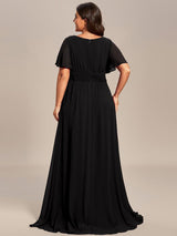 ever KIMORA|Simple Chiffon Pleated A-Line Bridesmaid Dress