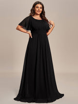 ever KIMORA|Simple Chiffon Pleated A-Line Bridesmaid Dress