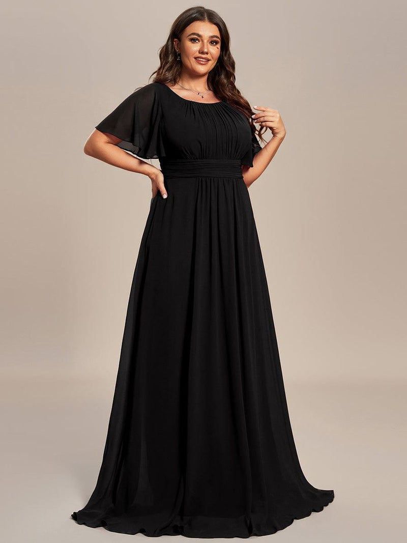 ever KIMORA|Simple Chiffon Pleated A-Line Bridesmaid Dress