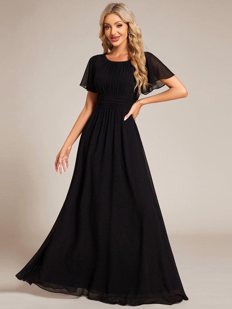 ever KIMORA|Simple Chiffon Pleated A-Line Bridesmaid Dress