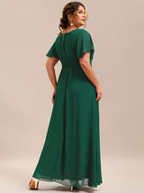 ever KIMORA|Simple Chiffon Pleated A-Line Bridesmaid Dress