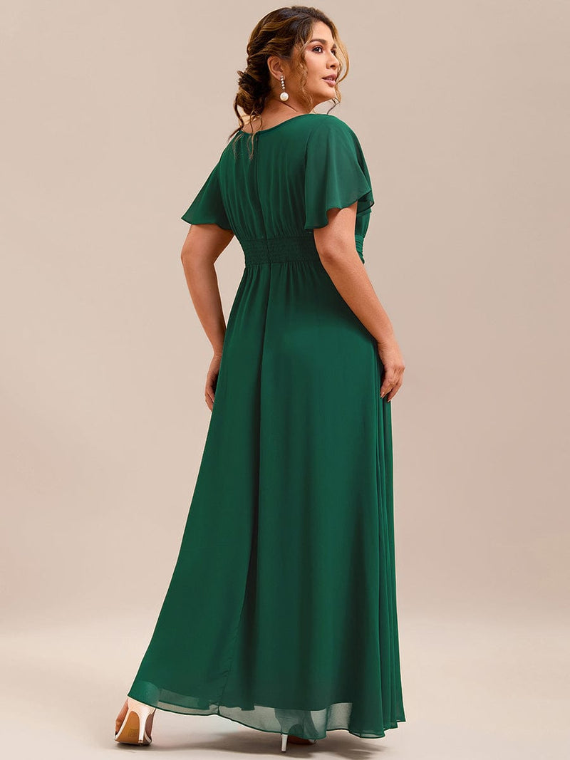ever KIMORA|Simple Chiffon Pleated A-Line Bridesmaid Dress