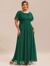 ever KIMORA|Simple Chiffon Pleated A-Line Bridesmaid Dress