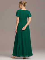 ever KIMORA|Simple Chiffon Pleated A-Line Bridesmaid Dress