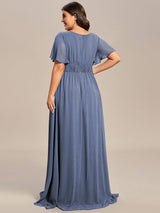 ever KIMORA|Simple Chiffon Pleated A-Line Bridesmaid Dress