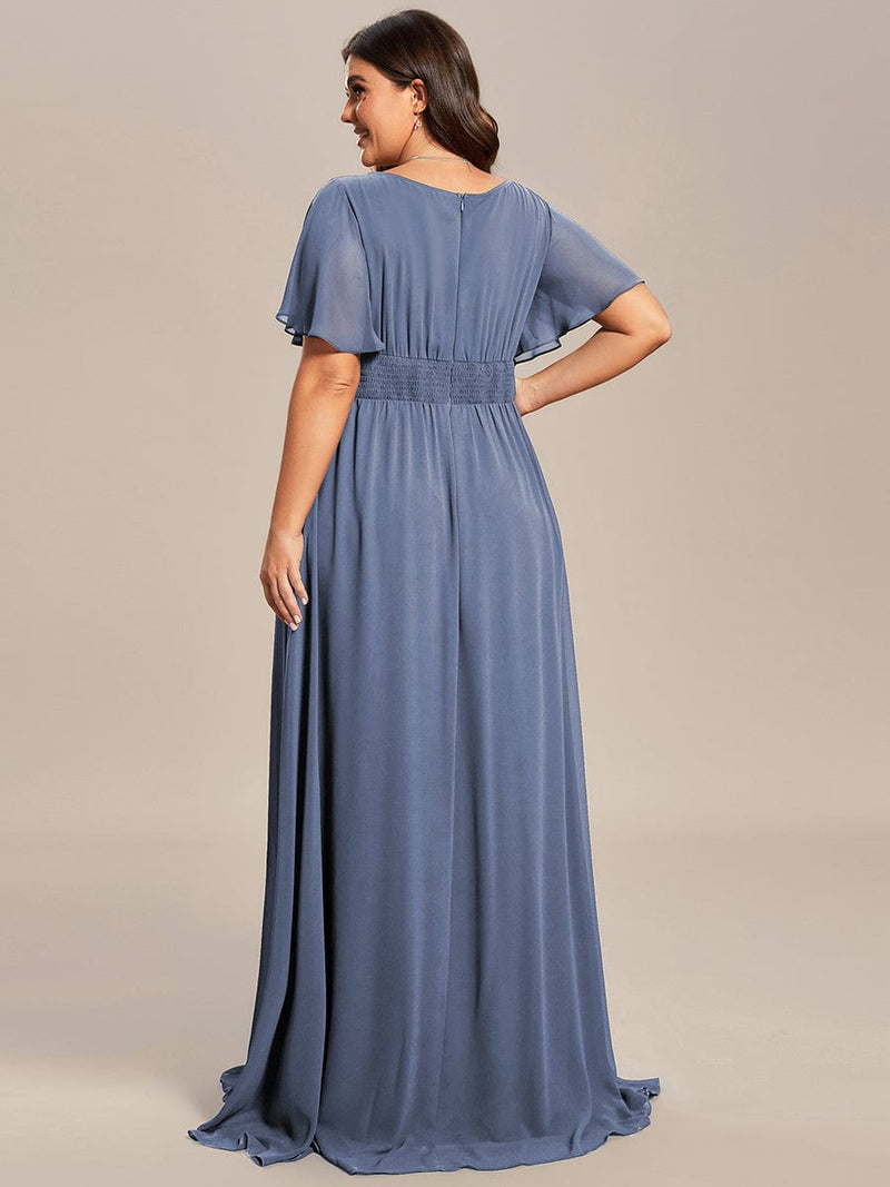 ever KIMORA|Simple Chiffon Pleated A-Line Bridesmaid Dress