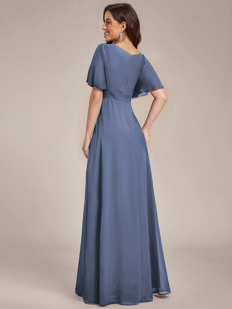 ever KIMORA|Simple Chiffon Pleated A-Line Bridesmaid Dress