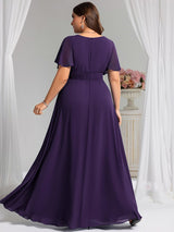 ever KIMORA|Simple Chiffon Pleated A-Line Bridesmaid Dress