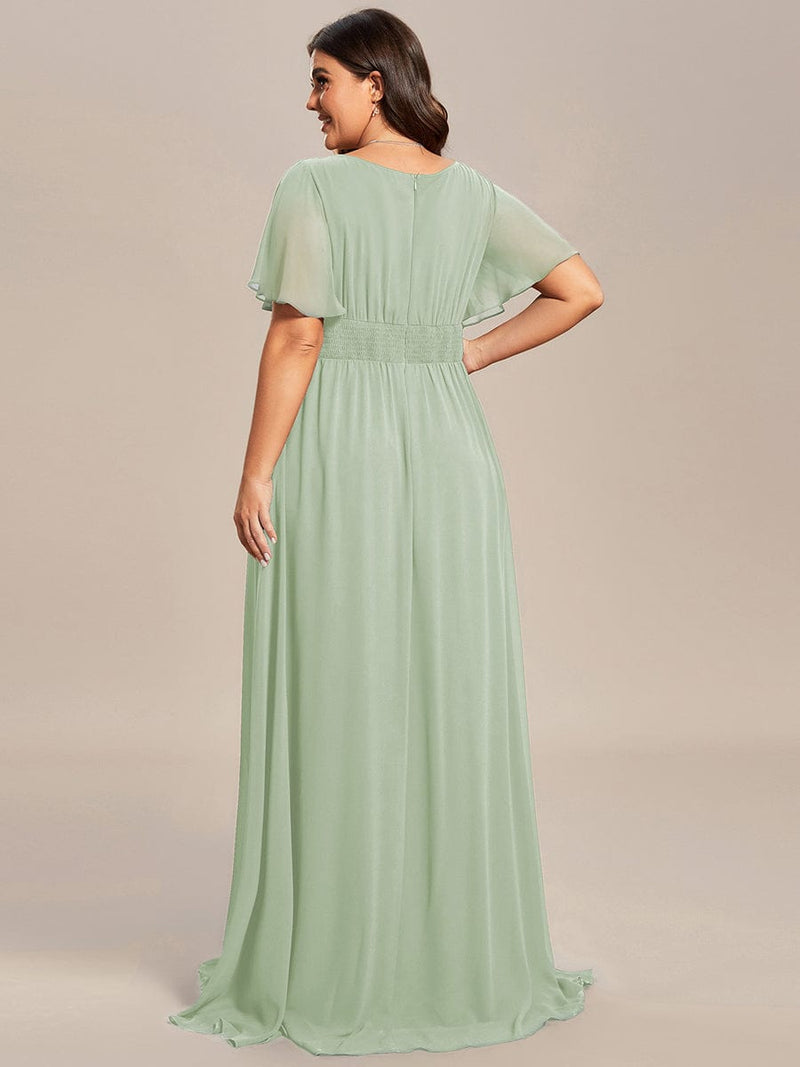 ever KIMORA|Simple Chiffon Pleated A-Line Bridesmaid Dress