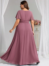 ever KIMORA|Simple Chiffon Pleated A-Line Bridesmaid Dress