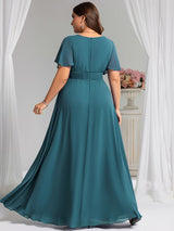 ever KIMORA|Simple Chiffon Pleated A-Line Bridesmaid Dress
