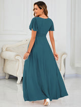 ever KIMORA|Simple Chiffon Pleated A-Line Bridesmaid Dress