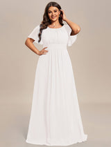 ever KIMORA|Simple Chiffon Pleated A-Line Bridesmaid Dress