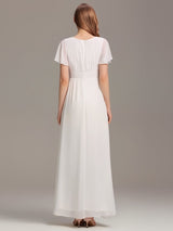 ever KIMORA|Simple Chiffon Pleated A-Line Bridesmaid Dress
