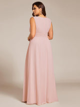 ever KALIA|Simple Sleeveless A-line Chiffon Bridesmaid Dress with Hollow Out Detail