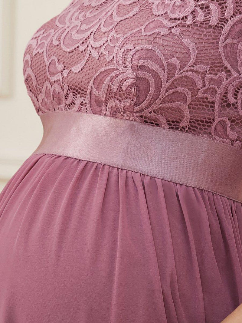 ever KALANI|Sweetheart 3/4 Sleeve Floor-Length Lace Maternity Dress