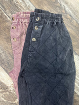 Mineral Washed Quilted Joggers