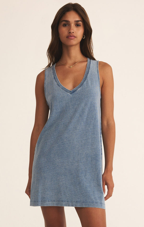 Z Supply Sloane V-Neck Denim Dress