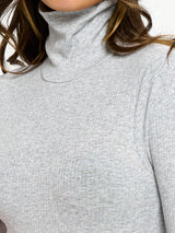 Ribbed Mock Neck Bodysuit